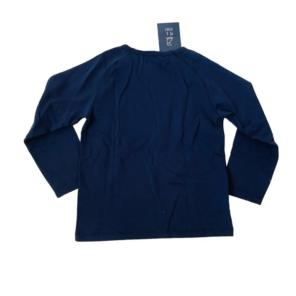 NWT Me & Henry 12Y Navy Spider Web Raglan